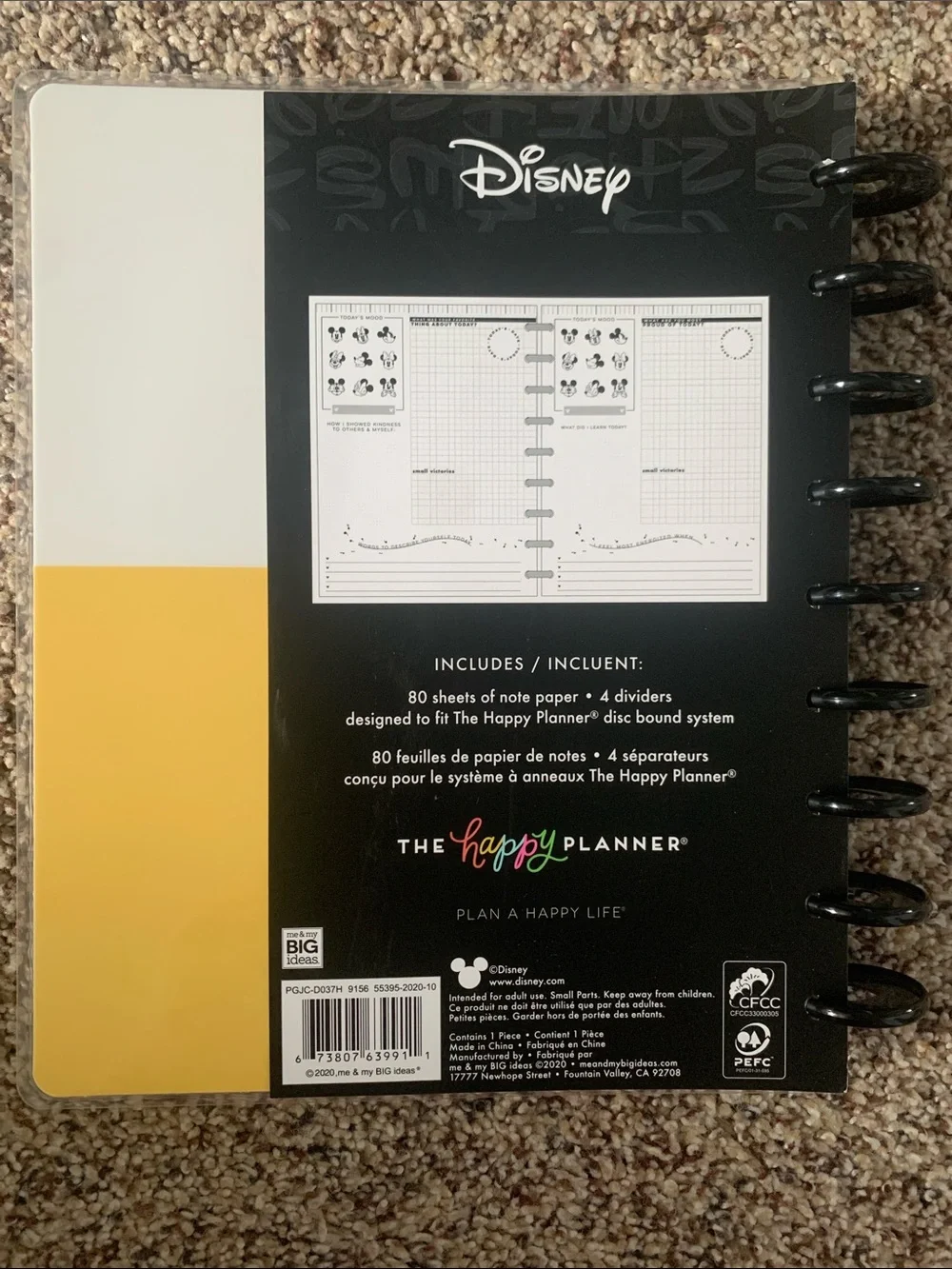 Disney Yellow Mickey & Minnie Guided Happy Journal by The Happy Planner